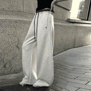 Široke hlače casual s visokim strukom, pamuk-poliester mješavina, mikroelastičnost, jesen 2025