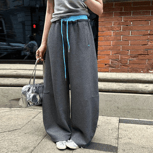 Široke hlače casual s visokim strukom, pamuk-poliester mješavina, mikroelastičnost, jesen 2025