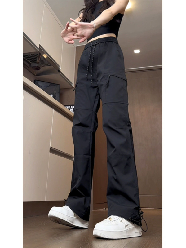 Salopete feminine pentru activități în aer liber, croială lejeră, talie naturală, lungime trei sferturi, țesătură țesută, lavabil