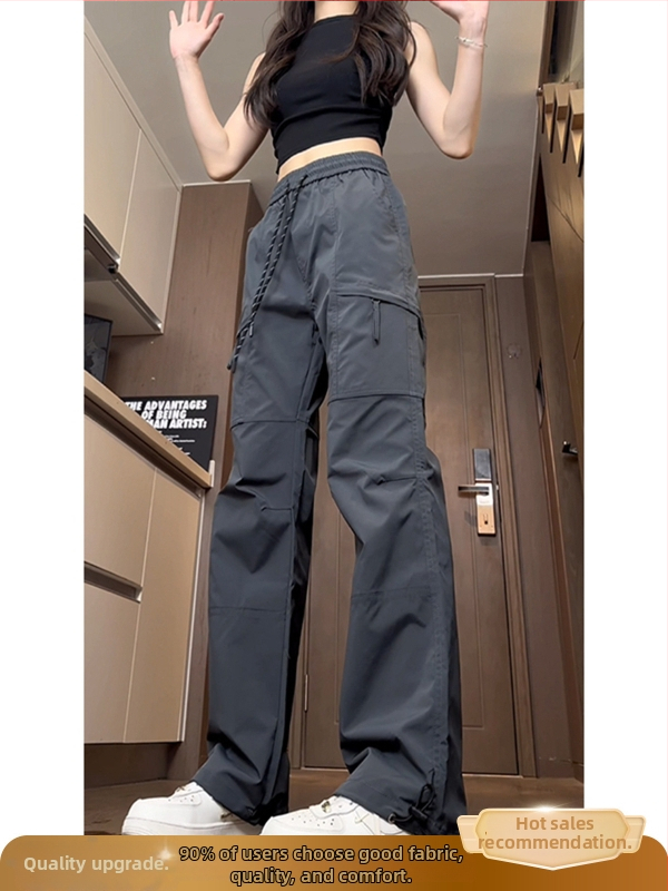 Salopete feminine pentru activități în aer liber, croială lejeră, talie naturală, lungime trei sferturi, țesătură țesută, lavabil