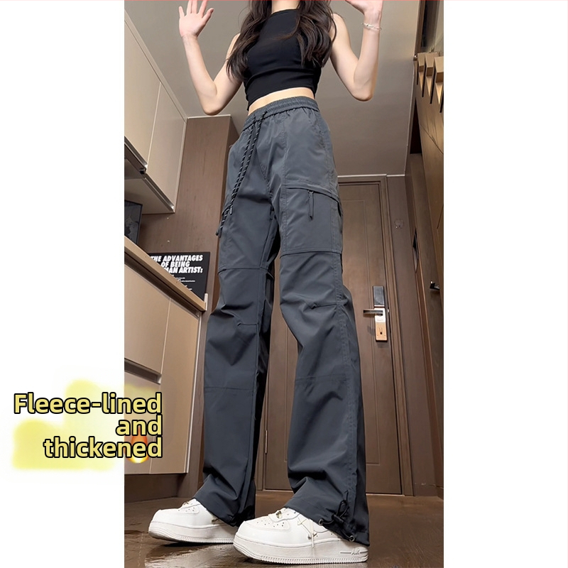 Salopete feminine pentru activități în aer liber, croială lejeră, talie naturală, lungime trei sferturi, țesătură țesută, lavabil