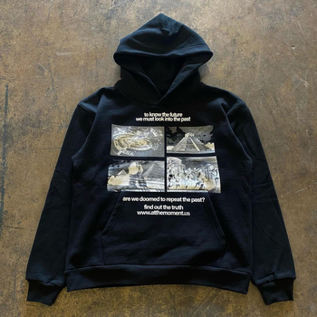 Hanorac damă cu glugă, stil stradal, imprimeu abstract, bumbac, croi lejer