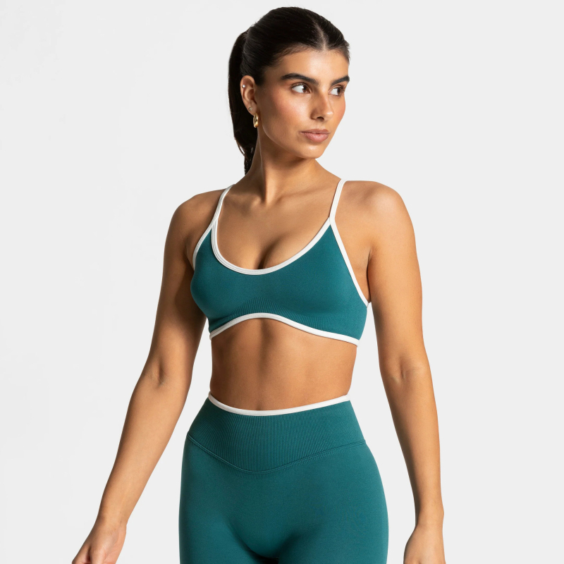 Jenny Top sport pentru yoga pentru femei, din nylon-spandex (92% nylon, 8% spandex), cu căptușeală, absorbție a umezelii, ultra-elastic