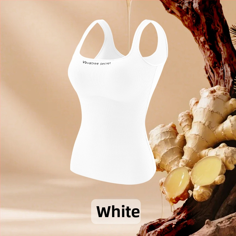 Sievietēm Ginger Essence Heattech term vestē ar iebūvētiem krūšu spilventiem, divpusēja pūkaina iekšiene, piemērota gan iekšējai, gan ārējai valkāšanai, svars 181–200 g/m2