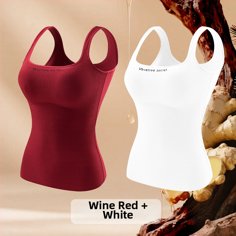 Sievietēm Ginger Essence Heattech term vestē ar iebūvētiem krūšu spilventiem, divpusēja pūkaina iekšiene, piemērota gan iekšējai, gan ārējai valkāšanai, svars 181–200 g/m2