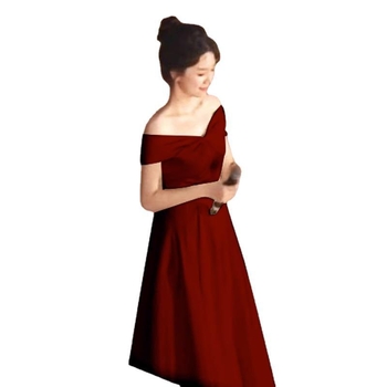 Rochie de seară fără bretele, croială în A, lungă, fără mâneci, talie înaltă, croi slim