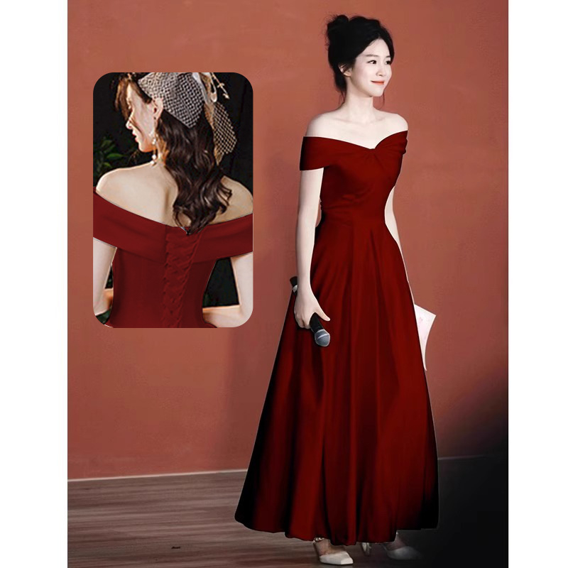 Rochie de seară fără bretele, croială în A, lungă, fără mâneci, talie înaltă, croi slim