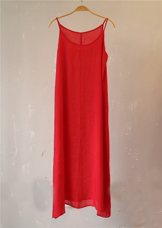 Siidist–puuvillasegu kleit, varrukateta, pikk pendulum-lõikega, etniline retro-stiil, suvi 2023