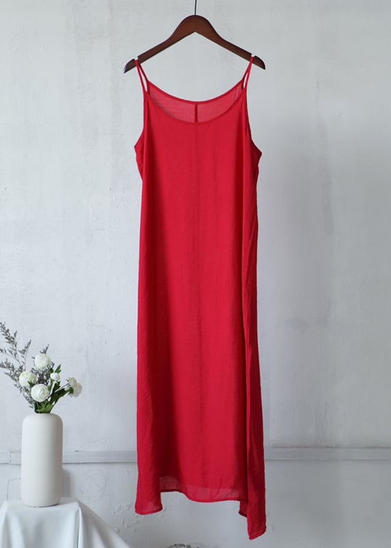 Siidist–puuvillasegu kleit, varrukateta, pikk pendulum-lõikega, etniline retro-stiil, suvi 2023