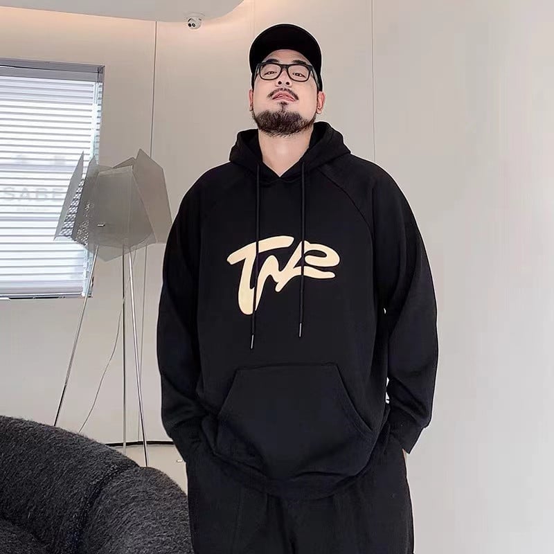 Худи суичър за мъже, свободна кройка, дълги ръкави, подплатен с полар, 96% полиестер, зима 2025