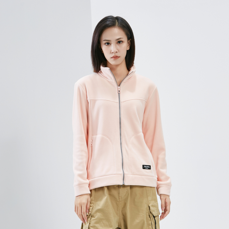 Flīsa jaka ar stāvu apkakli, universāla, pildījums 85–90% dūnas, audums: poliesteris, iekšpuse: poliesteris