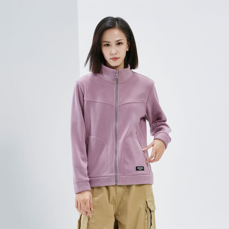 Flīsa jaka ar stāvu apkakli, universāla, pildījums 85–90% dūnas, audums: poliesteris, iekšpuse: poliesteris