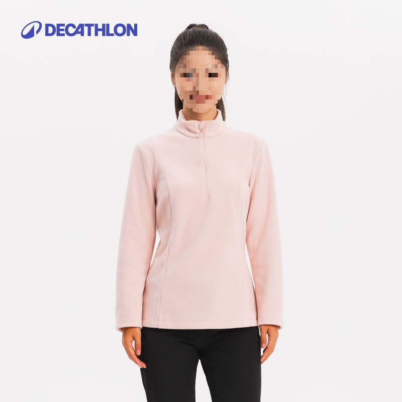 Decathlon flišu jaka ar svītrainu rakstu, audums: 100% kokvilna, oderes materiāls: poliesters, noņemama kapuce