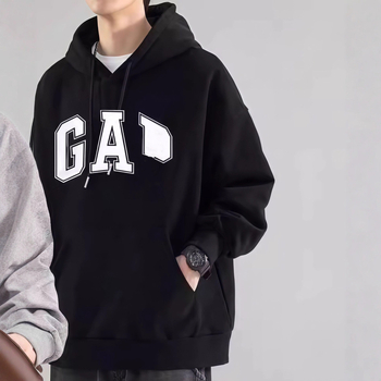 Unisex mikina s kapucňou s potlačou loga, voľný strih, stredná dĺžka 65–80 cm, bavlna 95%+, polyester 80–90%, zimná 2025