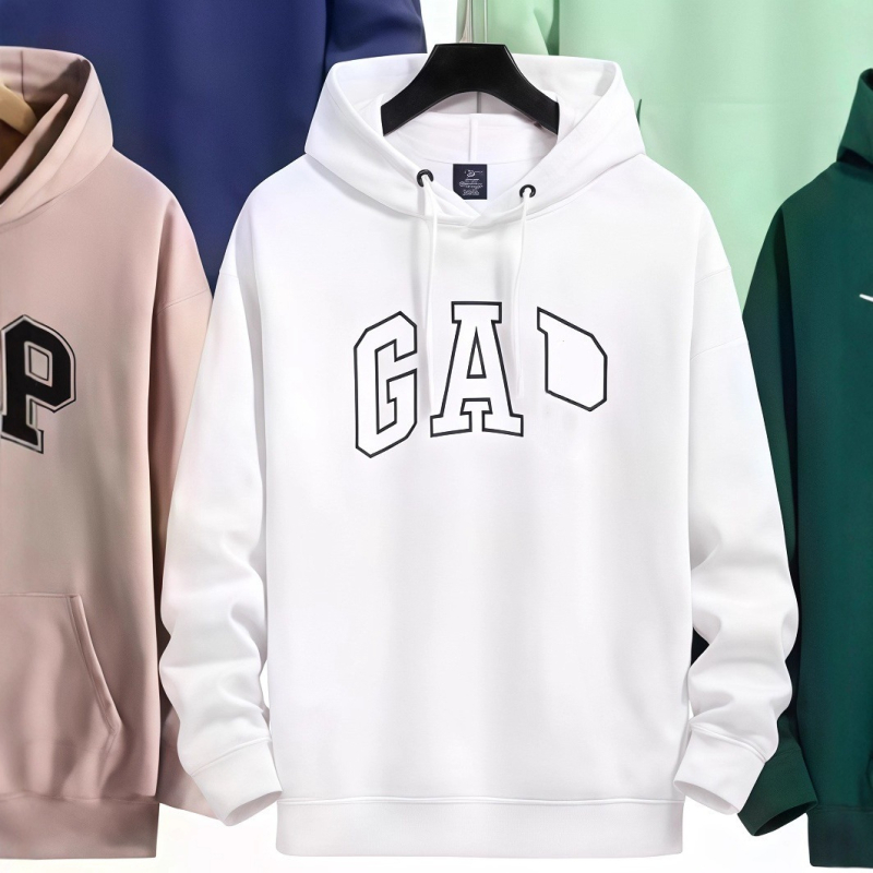 Unisex mikina s kapucňou s potlačou loga, voľný strih, stredná dĺžka 65–80 cm, bavlna 95%+, polyester 80–90%, zimná 2025