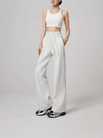 Sieviešu platām kājām kokvilnas bikses, japāņu–korejiešu ikdienas stils, kokvilnas saturs 50–70%, bieza auduma