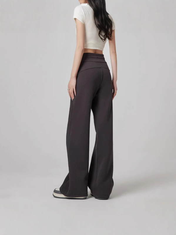 Sieviešu platām kājām kokvilnas bikses, japāņu–korejiešu ikdienas stils, kokvilnas saturs 50–70%, bieza auduma