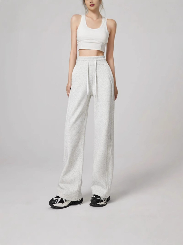 Sieviešu platām kājām kokvilnas bikses, japāņu–korejiešu ikdienas stils, kokvilnas saturs 50–70%, bieza auduma