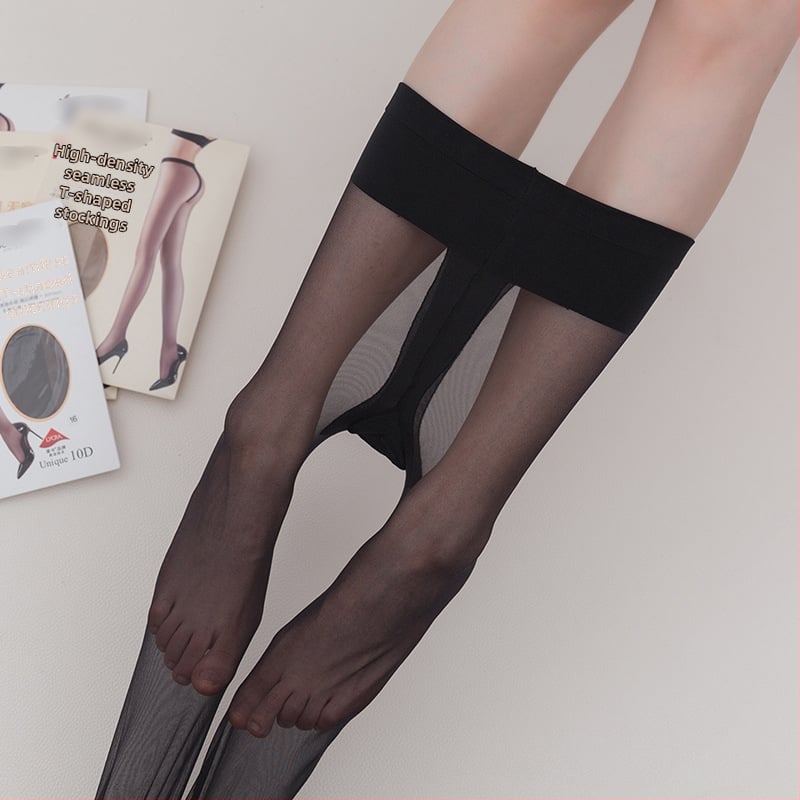 Nailoninės pėdkelnės - nematomos, plonos, seksualus stilius, vienspalvis raštas