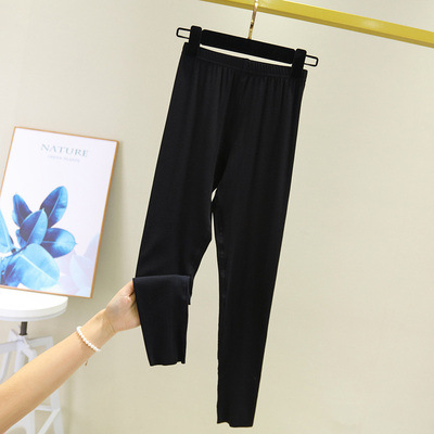 Ženske hlače od modalnog materijala, visoki struk, uski kroj u stilu olovke, prozračne i tanke tkanine s elastanom