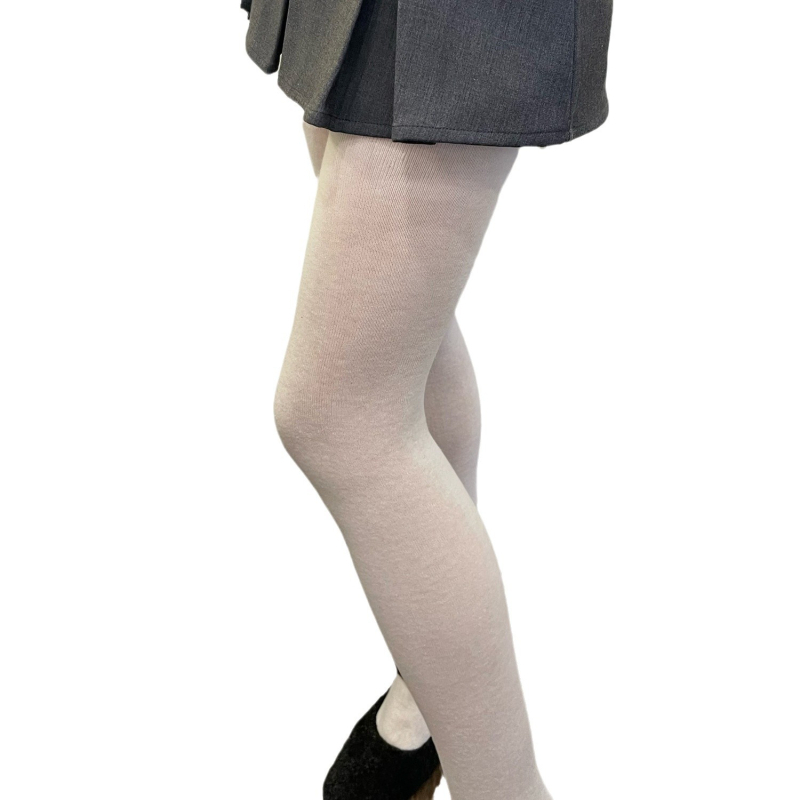 Moteriškos pėdkelnės su kojomis, plona medvilninė medžiaga, vienodos spalvos raštas, medvilnės turinys 70–80%, tinkama 18–40 metų amžiui