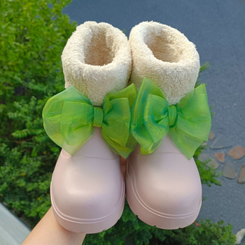 Ženske vodootporne čizme za snijeg s protukliznom potplatom i toplom podstavom, srednje visine potkoljenice, debela potplata