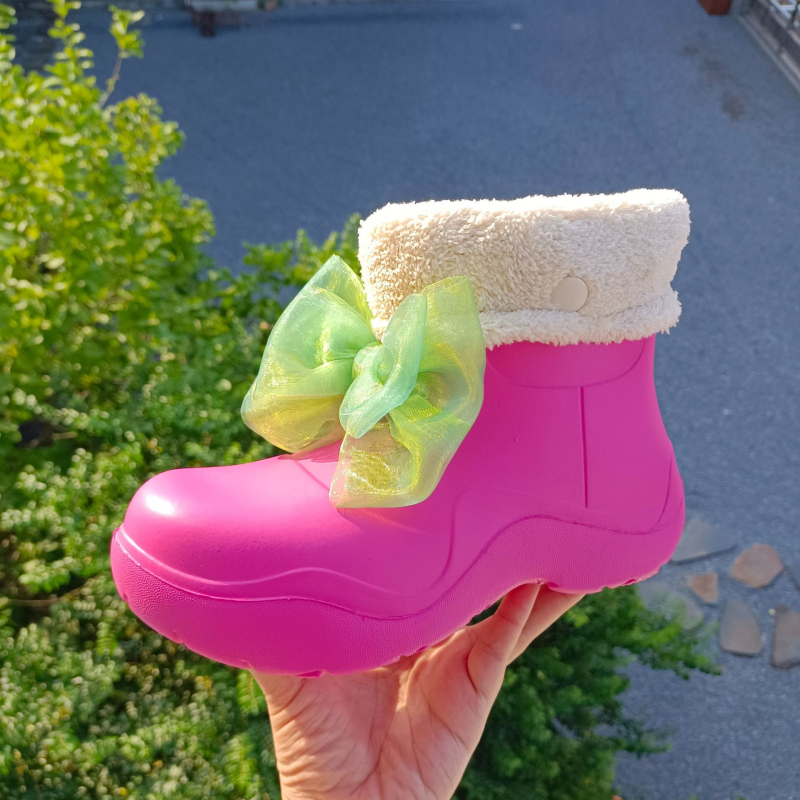 Ženske vodootporne čizme za snijeg s protukliznom potplatom i toplom podstavom, srednje visine potkoljenice, debela potplata