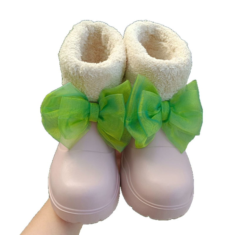 Ženske vodootporne čizme za snijeg s protukliznom potplatom i toplom podstavom, srednje visine potkoljenice, debela potplata