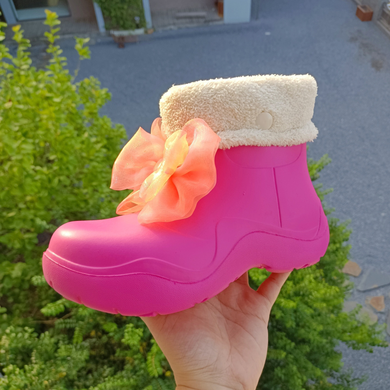 Ženske vodootporne čizme za snijeg s protukliznom potplatom i toplom podstavom, srednje visine potkoljenice, debela potplata