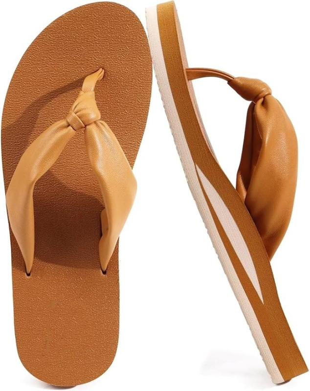 Moteriški thong sandalai iš sintetinės odos su arkos palaikymu, EVA padas, greitai džiūstantys ir kvėpuojantys, pado storis 3–5 cm