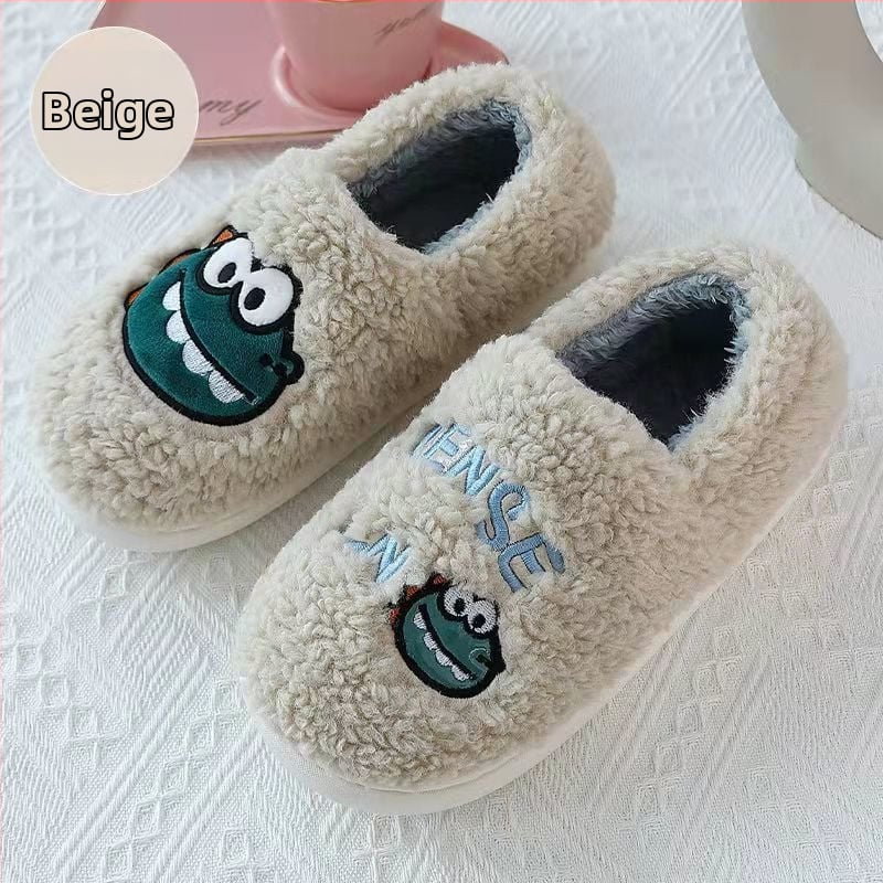 Дамски памучни пантофи за дома, подплата от флийс, PVC подметка, дебелина на подметката 3-5 cm, инжекционно формована подметка