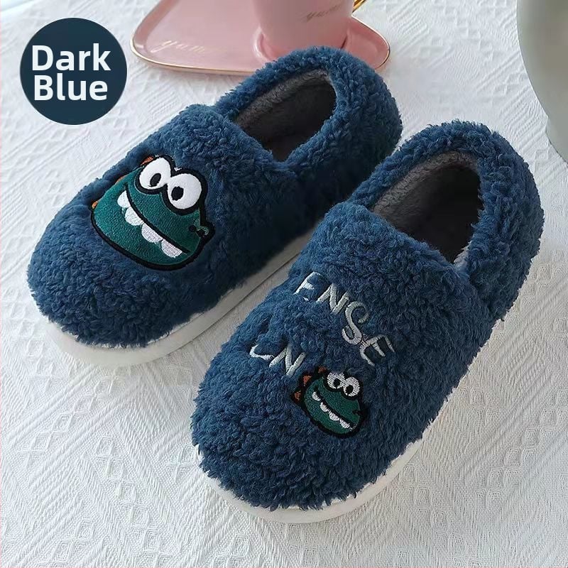 Дамски памучни пантофи за дома, подплата от флийс, PVC подметка, дебелина на подметката 3-5 cm, инжекционно формована подметка