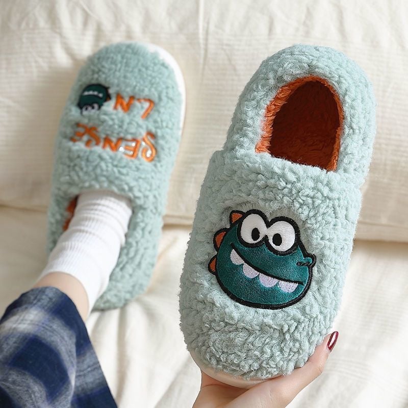 Дамски памучни пантофи за дома, подплата от флийс, PVC подметка, дебелина на подметката 3-5 cm, инжекционно формована подметка