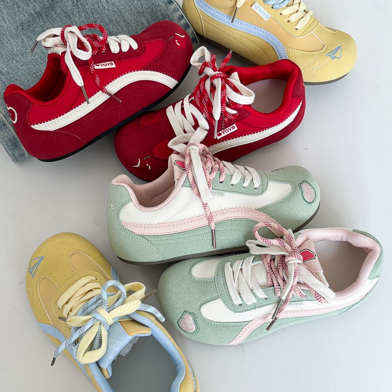 Far Wave pantofi dama din pânză, guler joasă, șireturi în față, suprafață din PU artificial, căptușeală din plasă, talpă din plastic, stil de relaxare, primăvara 2025