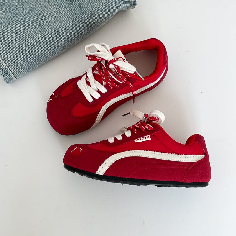 Far Wave pantofi dama din pânză, guler joasă, șireturi în față, suprafață din PU artificial, căptușeală din plasă, talpă din plastic, stil de relaxare, primăvara 2025