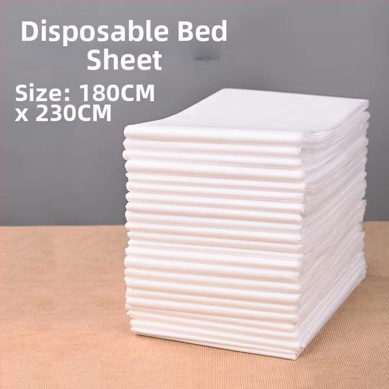 Kelioninis vienkartinis patalynės komplektas – keturių dalių rinkinys, SMS medžiaga, antklodės užvalkalas ir pagalvės užvalkalas