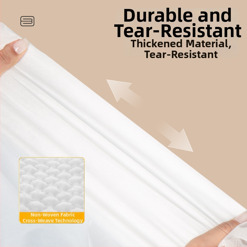 Jednorazový cestovný set posteľného prádla: plachta na posteľ a obliečka na vankúš, netkaná tkanina, proti prachu, pre hotely a penzióny