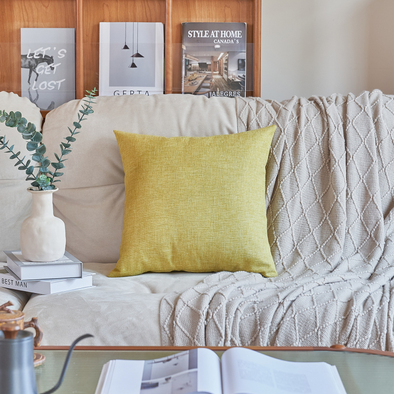 Jastuk za kauč s navlakom od lanenog smjesa, nadjev PP pamuk, Ins stil
