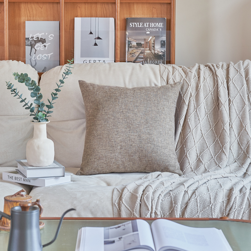 Jastuk za kauč s navlakom od lanenog smjesa, nadjev PP pamuk, Ins stil