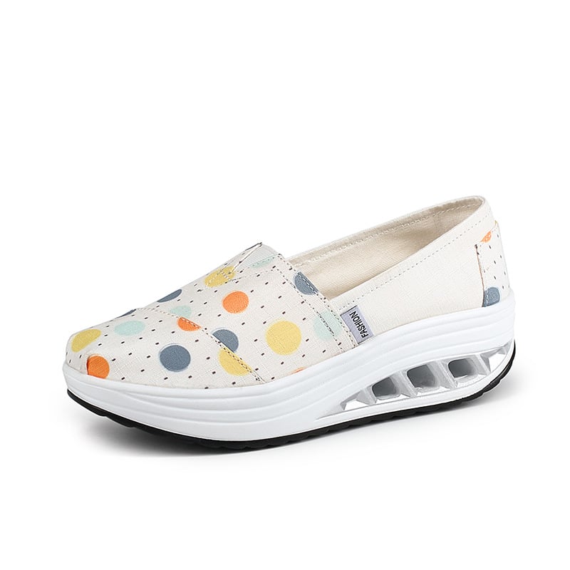 Ženske platnene slip-on tenisice, floralni uzorak, niski gornji dio, kompozitna potplata