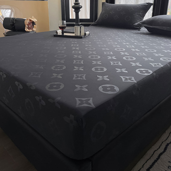 Pătură de pat din ice silk, cu țesătură Jacquard, imprimare și vopsire ecologice, de culoare uni.