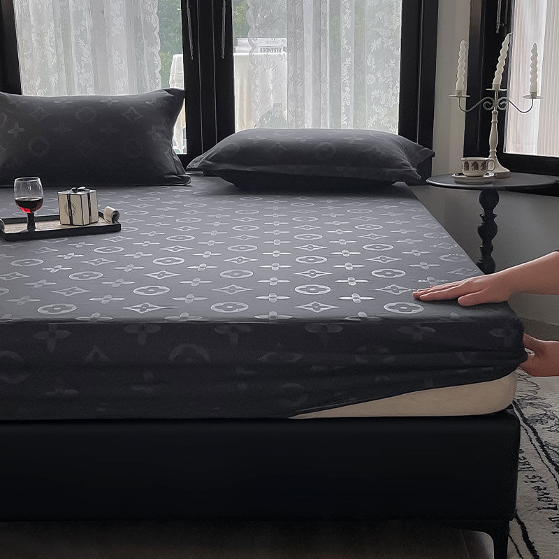 Pătură de pat din ice silk, cu țesătură Jacquard, imprimare și vopsire ecologice, de culoare uni.