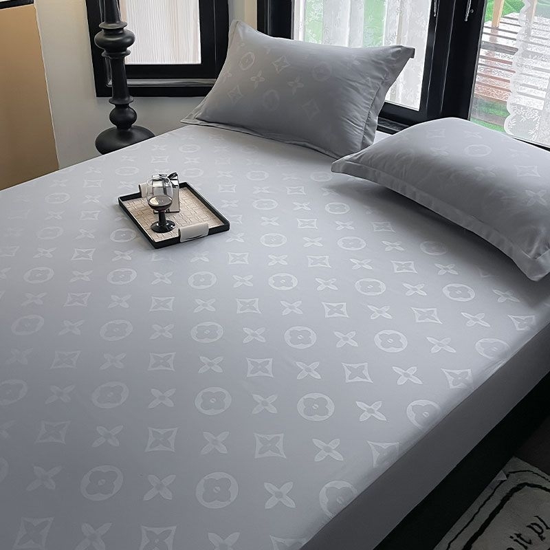 Pătură de pat din ice silk, cu țesătură Jacquard, imprimare și vopsire ecologice, de culoare uni.