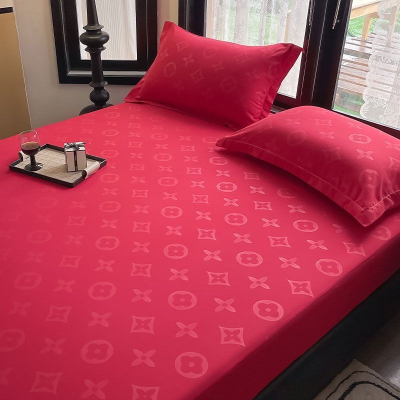 Pătură de pat din ice silk, cu țesătură Jacquard, imprimare și vopsire ecologice, de culoare uni.