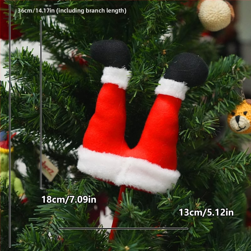 Božićne ukrase za drvce — moderni umjetnički stil, kompatibilno s aranžmanima u vazi, Materijali: plastika, željezo, tkanina