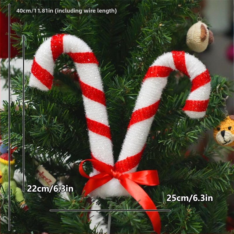 Božićne ukrase za drvce — moderni umjetnički stil, kompatibilno s aranžmanima u vazi, Materijali: plastika, željezo, tkanina