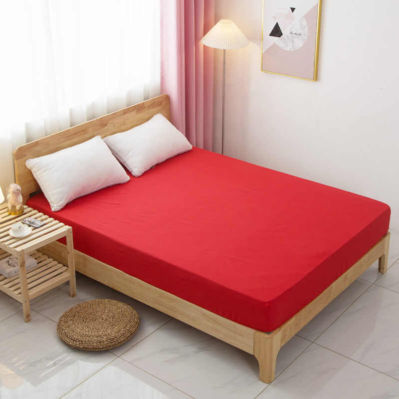 Fitted madrac zaštitnik s elastičnim pojasima oko cijelog oboda — poliester vlakno; brušenje; digitalni tisak; prilagodljiv; težina 800–1000 g; moderan minimalistički stil