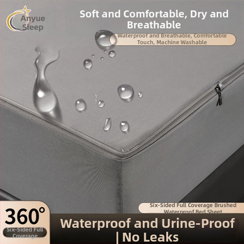 Protecție impermeabilă a saltelei, cu 6 fețe, quilted din poliester, vopsire reactiva