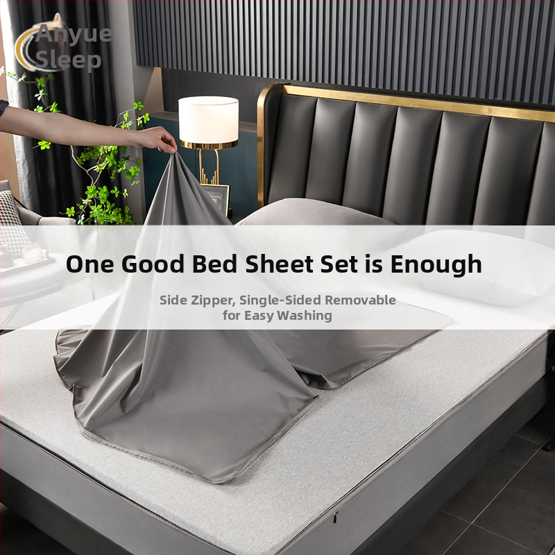 Protecție impermeabilă a saltelei, cu 6 fețe, quilted din poliester, vopsire reactiva