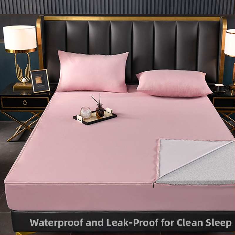 Protecție impermeabilă a saltelei, cu 6 fețe, quilted din poliester, vopsire reactiva